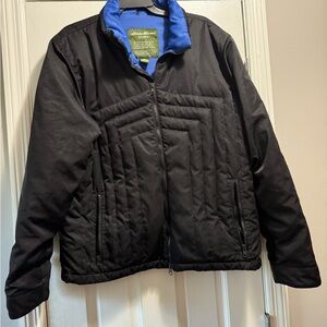 Eddie Bauer Black and Blue Puffer Jacket
